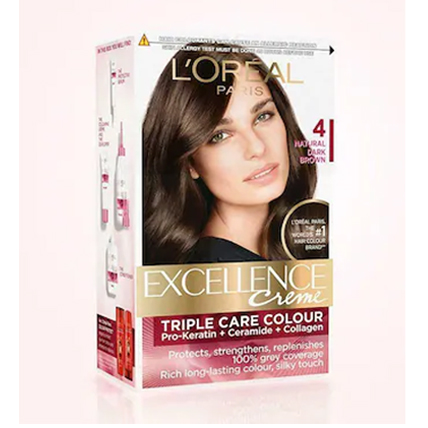 Loreal Paris Hair Colour Excellence Creme Natural Brown 4 